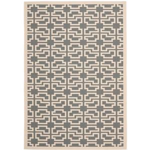 Safavieh Courtyard Rug - 4-ft x 5.6-ft - Polypropylene - Gray/Beige