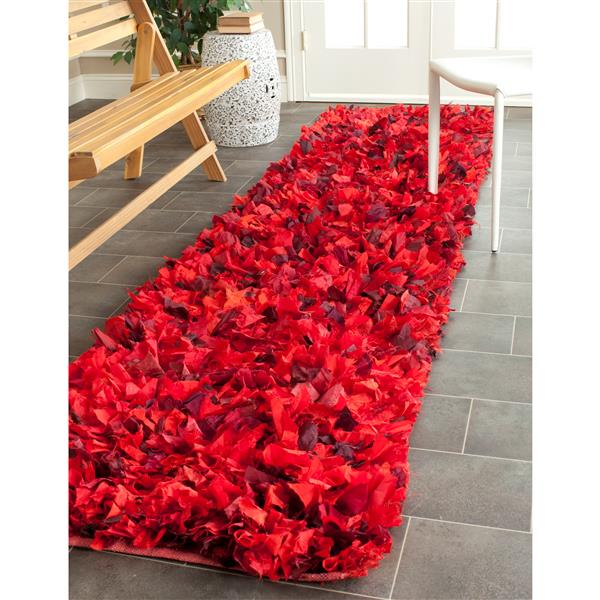 Safavieh Rio Abstract Rug - 2.3-ft x 9-ft - Polyester - Red