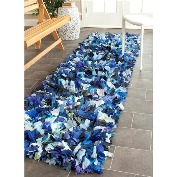 Safavieh Rio Abstract Rug - 2.3-ft x 9-ft - Polyester - Blue