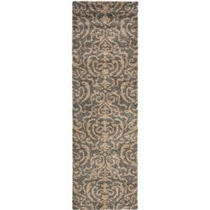 Safavieh Florida Damask Rug - 2.3-ft x 9-ft - Synthetic - Gray