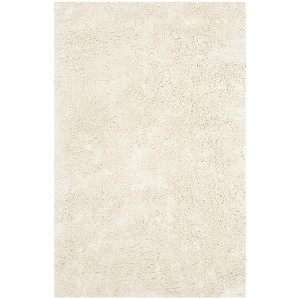 Safavieh Shag Solid Rug - 3-ft x 5-ft - Polyester - Ivory