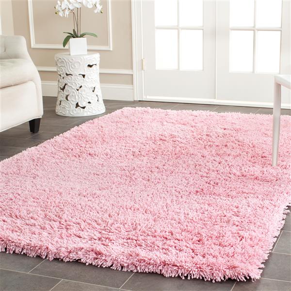Safavieh Shag Solid Rug - 3-ft x 5-ft - Polyester - Pink