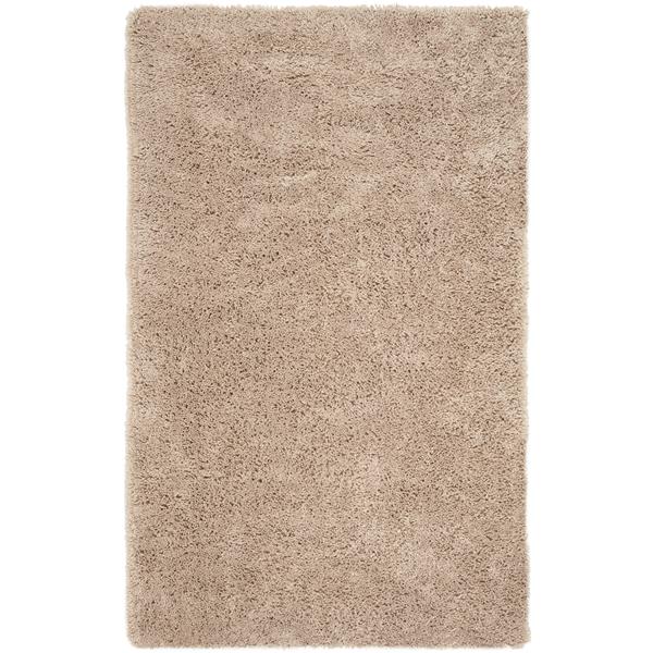Safavieh Shag Solid Rug - 2-ft x 3-ft - Polyester - Taupe