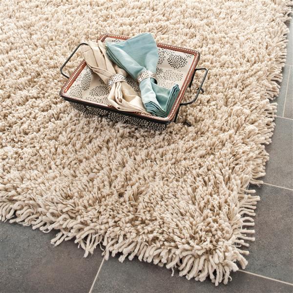 Safavieh Shag Solid Rug - 2.5-ft x 4-ft - Polyester - Taupe