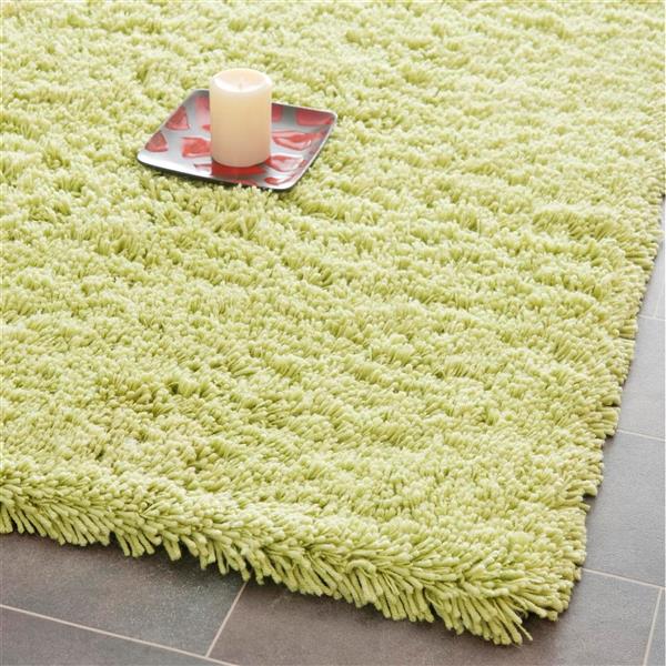 Safavieh Shag Solid Rug - 2-ft x 3-ft - Polyester - Green