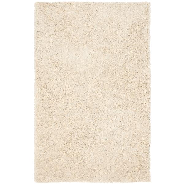 Safavieh Shag Solid Rug - 2-ft x 3-ft - Polyester - Ivory