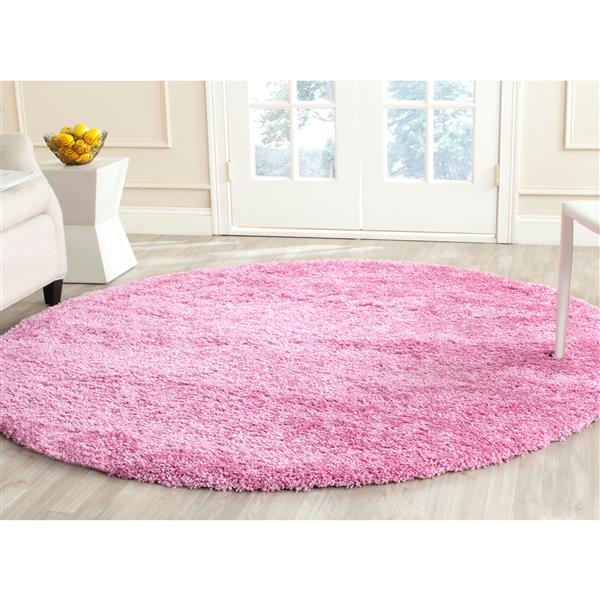 Safavieh California Solid Rug - 4-ft x 4-ft - Polypropylene - Pink