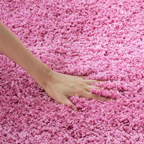 Safavieh California Solid Rug - 4-ft x 4-ft - Polypropylene - Pink