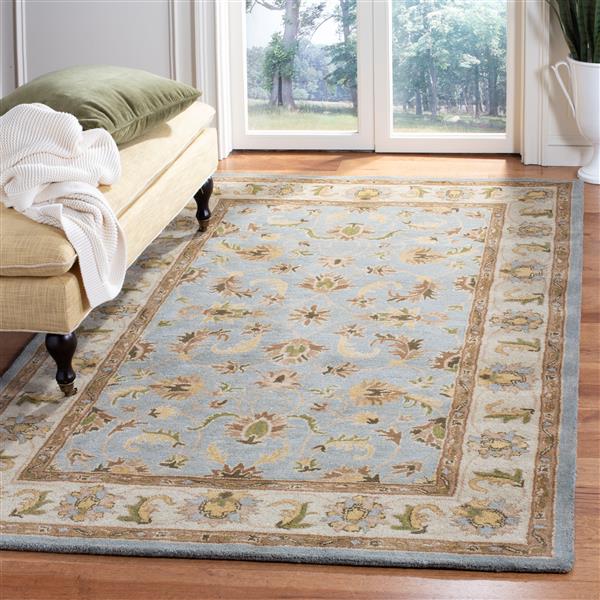 Safavieh Heritage Floral Rug - 8.3-ft x 11-ft - Wool - Light Blue