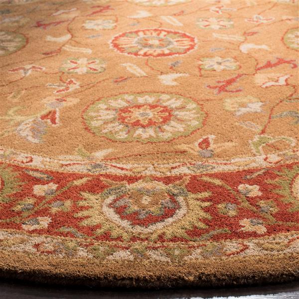 Safavieh Heritage Floral Rug - 8.3-ft x 11-ft - Wool - Brown