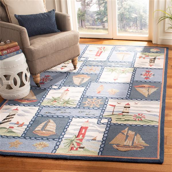 Safavieh Chelsea Rug - 8.8-ft x 11.8-ft - Wool - Blue
