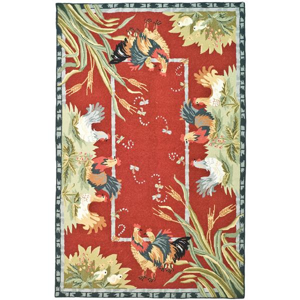 Safavieh Chelsea Rug - 8.8-ft x 11.8-ft - Wool - Red