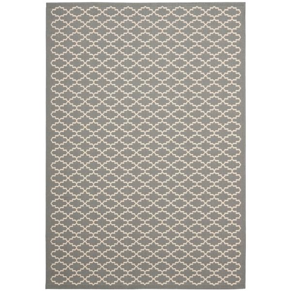 Safavieh Courtyard Rug - 5.3-ft x 7.6-ft - Polypropylene - Anthracite