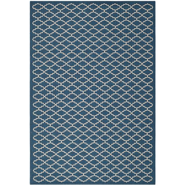 Safavieh Courtyard Rug - 5.3-ft x 7.6-ft - Polypropylene - Navy Blue