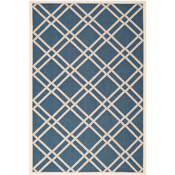 Safavieh Courtyard Rug - 5.3-ft x 7.6-ft - Polypropylene - Navy Blue