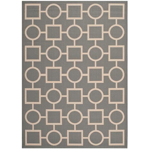 Safavieh Courtyard Rug - 5.3-ft x 7.6-ft - Polypropylene - Anthracite