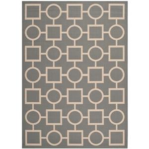 Safavieh Courtyard Rug - 5.3-ft x 7.6-ft - Polypropylene - Anthracite