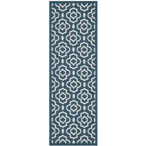 Safavieh Courtyard Rug - 2.3-ft x 6.6-ft - Polypropylene - Navy Blue