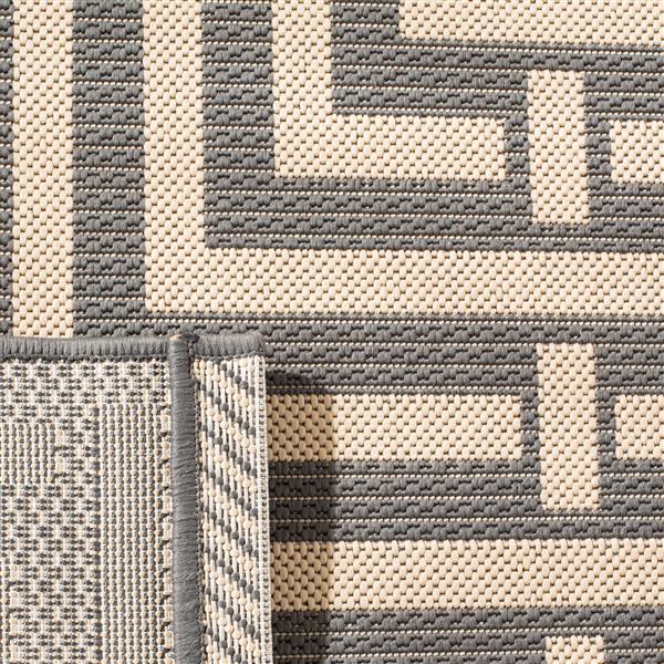 Safavieh Courtyard Rug - 2.3-ft x 16-ft - Polypropylene - Gray/Cream