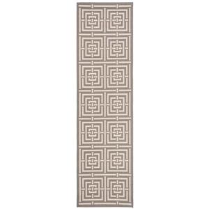 Safavieh Courtyard Rug - 2.3-ft x 6.6-ft - Polypropylene - Gray/Cream