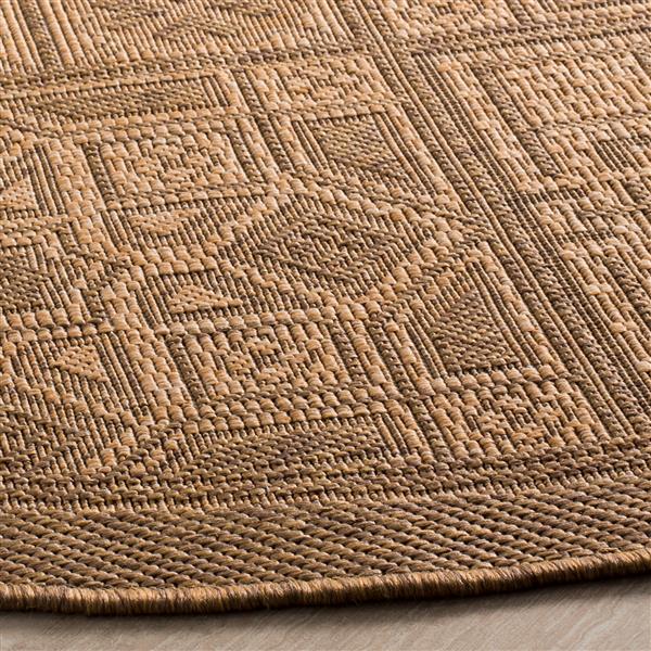 Safavieh Courtyard Rug - 2.3-ft x 6.6-ft - Polypropylene - Gold/Natural