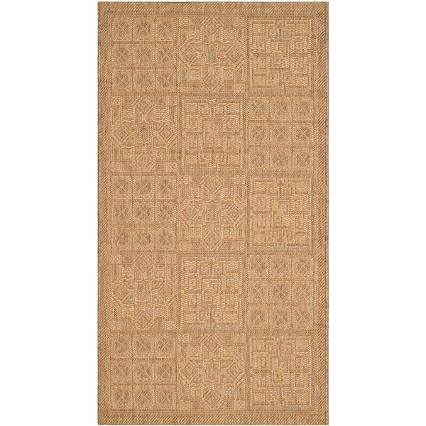 Safavieh Courtyard Rug - 2.6-ft x 5-ft - Polypropylene - Gold/Natural