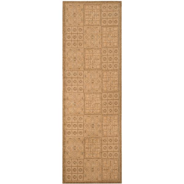 Safavieh Courtyard Rug - 2.6-ft x 8.2-ft - Polypropylene - Gold/Natural