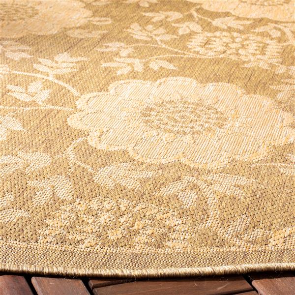 Safavieh Courtyard Rug - 2.2-ft x 9.9-ft - Polypropylene - Gold/Natural