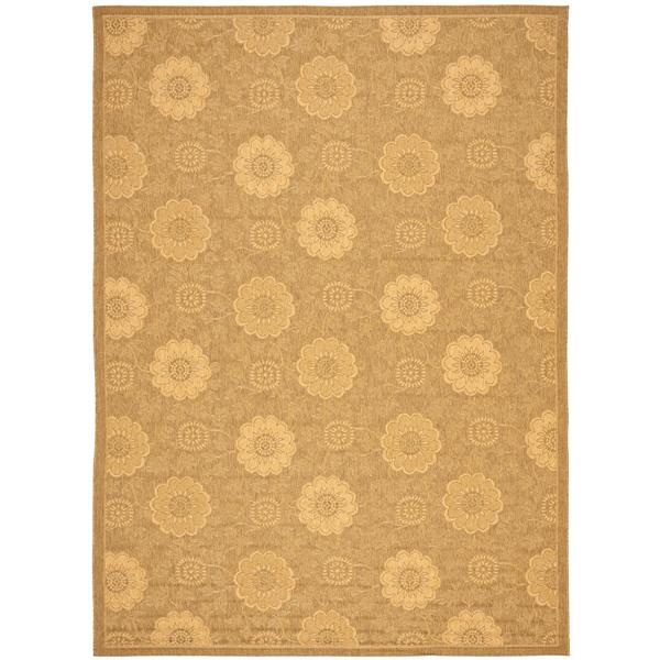 Safavieh Courtyard Rug - 5.3-ft x 7.6-ft - Polypropylene - Gold/Natural
