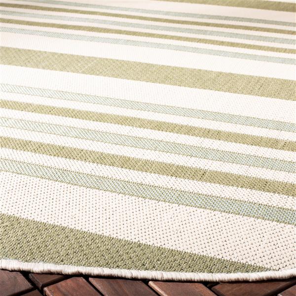 Safavieh Courtyard Rug - 4-ft x 5.6-ft - Polypropylene - Beige/Green