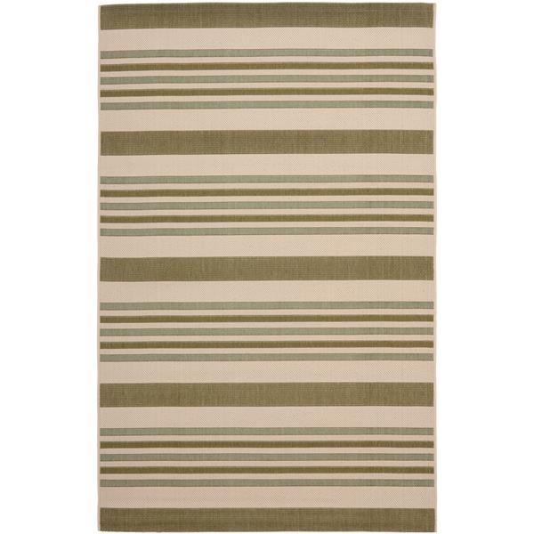 Safavieh Courtyard Rug - 4-ft x 5.6-ft - Polypropylene - Beige/Green