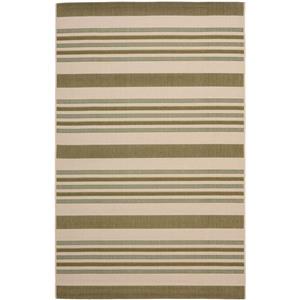 Safavieh Courtyard Rug - 4-ft x 5.6-ft - Polypropylene - Beige/Green