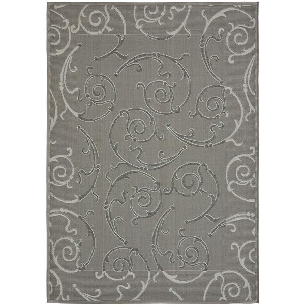 Safavieh Courtyard Rug - 4-ft x 5.6-ft - Polypropylene - Light Gray