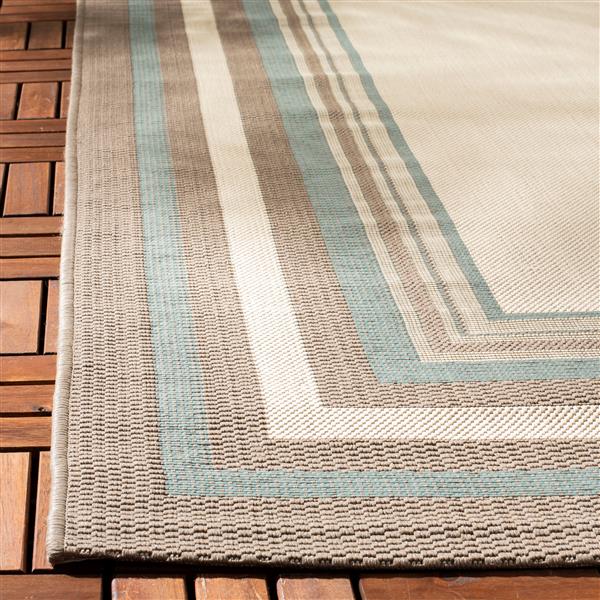 Safavieh Courtyard Rug - 5.3-ft x 7.6-ft - Polypropylene - Beige/Blue