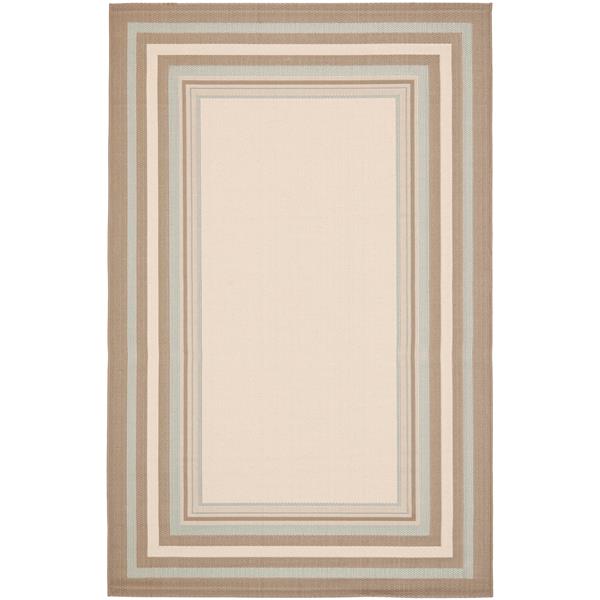 Safavieh Courtyard Rug - 5.3-ft x 7.6-ft - Polypropylene - Beige/Blue