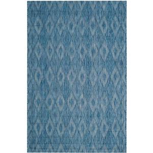 Safavieh Courtyard Rug - 4-ft x 5.6-ft - Polypropylene - Navy Blue