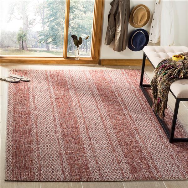 Safavieh Courtyard Rug - 4-ft x 5.6-ft - Polypropylene - Beige/Terracotta
