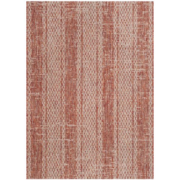 Safavieh Courtyard Rug - 4-ft x 5.6-ft - Polypropylene - Beige/Terracotta