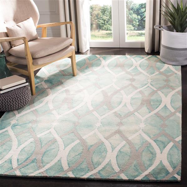 Safavieh Dip Dye Rug - 10-ft x 14-ft - Wool - Green/Ivory