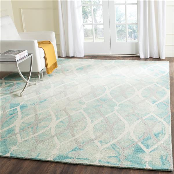 Safavieh Dip Dye Rug - 10-ft x 14-ft - Wool - Green/Ivory