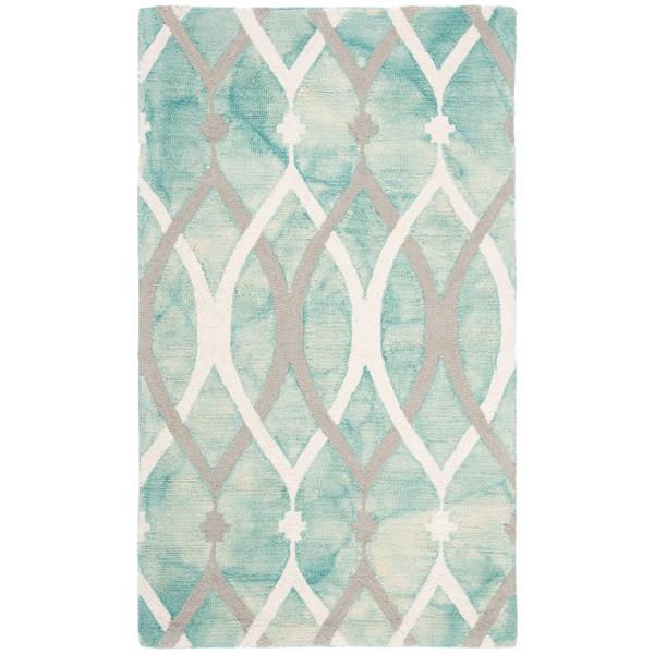 Safavieh Dip Dye Rug - 3-ft x 5-ft - Wool - Green/Ivory