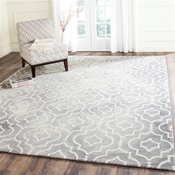 Safavieh Dip Dye Rug - 10-ft x 14-ft - Wool - Gray/Ivory