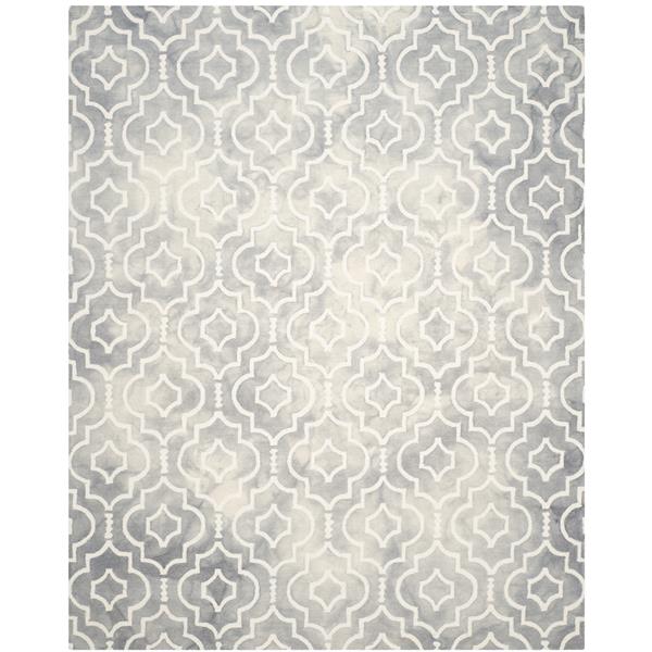 Safavieh Dip Dye Rug - 10-ft x 14-ft - Wool - Gray/Ivory