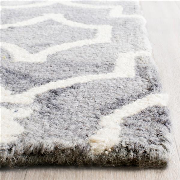 Safavieh Dip Dye Rug - 3-ft x 5-ft - Wool - Gray/Ivory