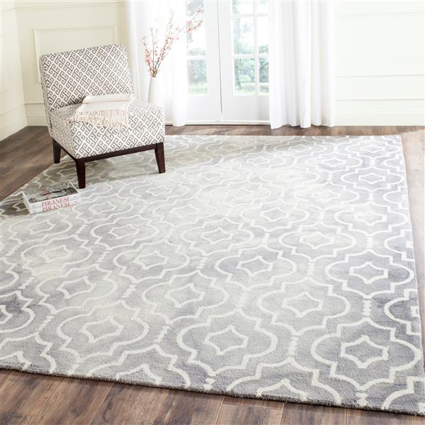 Safavieh Dip Dye Rug - 3-ft x 5-ft - Wool - Gray/Ivory