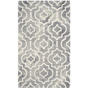 Safavieh Dip Dye Rug - 3-ft x 5-ft - Wool - Gray/Ivory