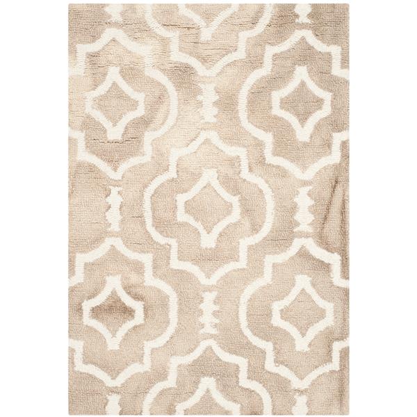 Safavieh Dip Dye Rug - 2-ft x 3-ft - Wool - Beige/Ivory