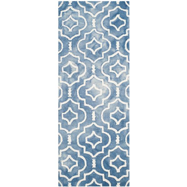 Safavieh Dip Dye Rug - 2.3-ft x 6-ft - Wool - Blue/Ivory