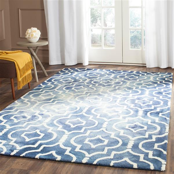 Safavieh Dip Dye Rug - 3-ft x 5-ft - Wool - Navy Blue/Ivory