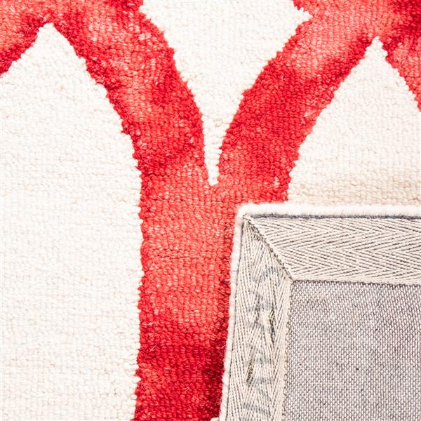 Safavieh Dip Dye Rug - 2-ft x 3-ft - Wool - Ivory/Red